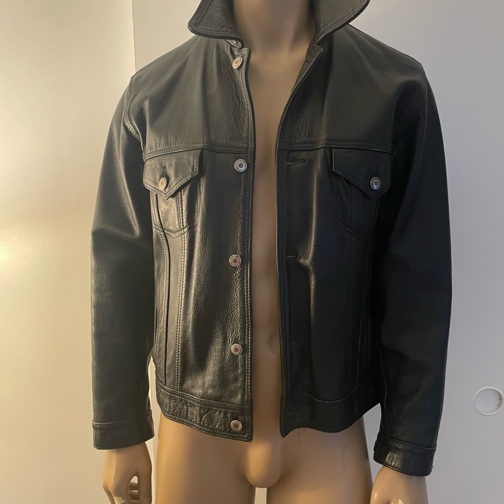 Men's Black Leather Jacket